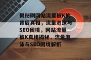 揭秘刷网站流量被K的背后真相，流量泡沫与SEO困境，网站流量被K真相揭秘，流量泡沫与SEO困境解析