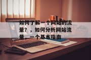 如何了解一个网站的流量？，如何分析网站流量，一个基本指南