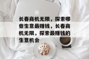 长春商机无限，探索哪些生意最赚钱，长春商机无限，探索最赚钱的生意机会