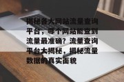 揭秘各大网站流量查询平台，哪个网站能查到流量最准确？流量查询平台大揭秘，揭秘流量数据的真实面貌