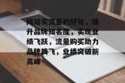 网站买流量的好处，提升品牌知名度，实现业绩飞跃，流量购买助力品牌腾飞，业绩突破新高峰
