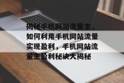 揭秘手机网站流量主，如何利用手机网站流量实现盈利，手机网站流量主盈利秘诀大揭秘