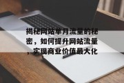 揭秘网站单月流量的秘密,如何提升网站流量,实现商业价值最大化 揭秘网站单月流量的秘密,如何提升网站流量,实现商业价值最大化