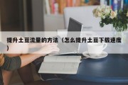 提升土豆流量的方法（怎么提升土豆下载速度）