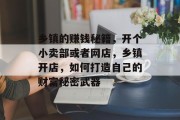 乡镇的赚钱秘籍,开个小卖部或者网店,乡镇开店,如何打造自己的财富秘密武器 乡镇的赚钱秘籍,开个小卖部或者网店,乡镇开店,如何打造自己的财富秘密武器