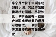 阜宁是个位于中国东北部的小城,其经济发展状况相对落后。尽管如此,阜宁还是有一些适合兼职或者创业的项目可以尝试。,阜宁,经济发展滞后仍可兼职创业 阜宁是个位于中国东北部的小城,其经济发展状况相对落后。尽管如此,阜宁还是有一些适合兼职或者创业的项目可以尝试。,阜宁,经济发展滞后仍可兼职创业