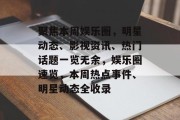 聚焦本周娱乐圈，明星动态、影视资讯、热门话题一览无余，娱乐圈速览，本周热点事件、明星动态全收录