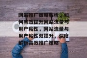 网站推广策略解析，如何有效提升网站流量与用户粘性，网站流量与用户粘性双提升，深度解析高效推广策略