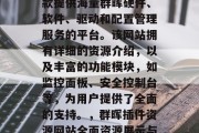 群晖插件资源网站是一款提供海量群晖硬件、软件、驱动和配置管理服务的平台。该网站拥有详细的资源介绍,以及丰富的功能模块,如监控面板、安全控制台等,为用户提供了全面的支持。,群晖插件资源网站全面资源展示与功能介绍 群晖插件资源网站是一款提供海量群晖硬件、软件、驱动和配置管理服务的平台。该网站拥有详细的资源介绍,以及丰富的功能模块,如监控面板、安全控制台等,为用户提供了全面的支持。,群晖插件资源网站全面资源展示与功能介绍