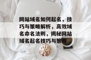 网站域名如何起名，技巧与策略解析，高效域名命名法则，揭秘网站域名起名技巧与策略