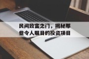 民间致富之门,揭秘那些令人瞩目的投资项目