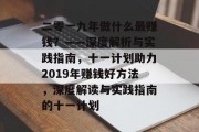 二零一九年做什么最赚钱？——深度解析与实践指南，十一计划助力2019年赚钱好方法，深度解读与实践指南的十一计划