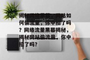 揭秘网络黑幕，网站如何偷流量，你中招了吗？网络流量黑幕揭秘，揭秘网站偷流量，你中招了吗？