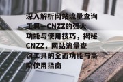 深入解析网站流量查询工具—CNZZ的强大功能与使用技巧，揭秘CNZZ，网站流量查询工具的全面功能与高阶使用指南