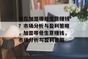 现在加盟哪些生意赚钱?市场分析与盈利策略,加盟哪些生意赚钱,市场分析与盈利策略 现在加盟哪些生意赚钱?市场分析与盈利策略,加盟哪些生意赚钱,市场分析与盈利策略