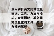 深入解析英文网站流量查询，工具、方法与技巧，全面揭秘，英文网站流量查询工具、方法与技巧解析