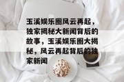 玉溪娱乐圈风云再起，独家揭秘大新闻背后的故事，玉溪娱乐圈大揭秘，风云再起背后的独家新闻