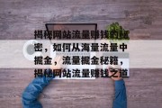 揭秘网站流量赚钱的秘密，如何从海量流量中掘金，流量掘金秘籍，揭秘网站流量赚钱之道