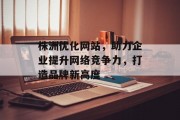 株洲优化网站,助力企业提升网络竞争力,打造品牌新高度 株洲优化网站,助力企业提升网络竞争力,打造品牌新高度