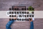 探寻商机,哪些生意项目能带来可观收益,探寻商机,热门生意项目带来可观收益的探索 探寻商机,哪些生意项目能带来可观收益,探寻商机,热门生意项目带来可观收益的探索