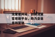 流量君网站,创新流量变现新平台,助力企业高效营销 流量君网站,创新流量变现新平台,助力企业高效营销