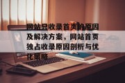 网站只收录首页的原因及解决方案，网站首页独占收录原因剖析与优化策略