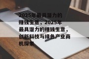2025年最具潜力的赚钱生意，2025年最具潜力的赚钱生意，创新科技与绿色产业商机探索