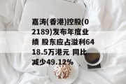 嘉涛(香港)控股(02189)发布年度业绩 股东应占溢利6418.5万港元 同比减少49.12% 嘉涛(香港)控股(02189)发布年度业绩 股东应占溢利6418.5万港元 同比减少49.12%