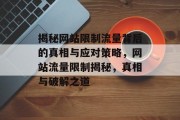 揭秘网站限制流量背后的真相与应对策略，网站流量限制揭秘，真相与破解之道