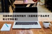 流量限速以后如何提升（流量限速了怎么样才能让它快起来）