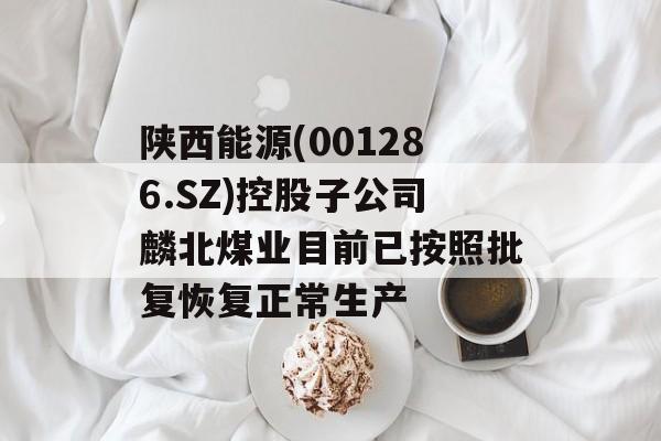 陕西能源(001286.SZ)控股子公司麟北煤业目前已按照批复恢复正常生产 陕西能源(001286.SZ)控股子公司麟北煤业目前已按照批复恢复正常生产