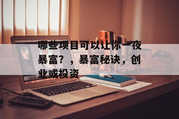 哪些项目可以让你一夜暴富？，暴富秘诀，创业或投资
