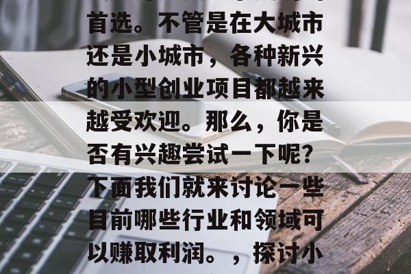 建议,在当今这个多元化的社会中,创业已经成为许多人追求成功的首选。不管是在大城市还是小城市,各种新兴的小型创业项目都越来越受欢迎。那么,你是否有兴趣尝试一下呢?下面我们就来讨论一些目前哪些行业和领域可以赚取利润。,探讨小型创业投资领域,未来潜力的热门行业与职业选择 建议,在当今这个多元化的社会中,创业已经成为许多人追求成功的首选。不管是在大城市还是小城市,各种新兴的小型创业项目都越来越受欢迎。那么,你是否有兴趣尝试一下呢?下面我们就来讨论一些目前哪些行业和领域可以赚取利润。,探讨小型创业投资领域,未来潜力的热门行业与职业选择