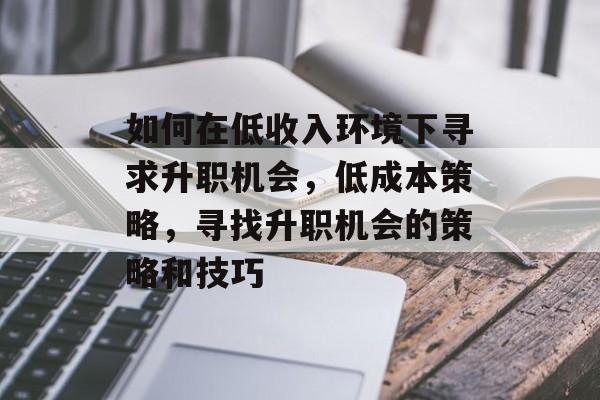 如何在低收入环境下寻求升职机会，低成本策略，寻找升职机会的策略和技巧