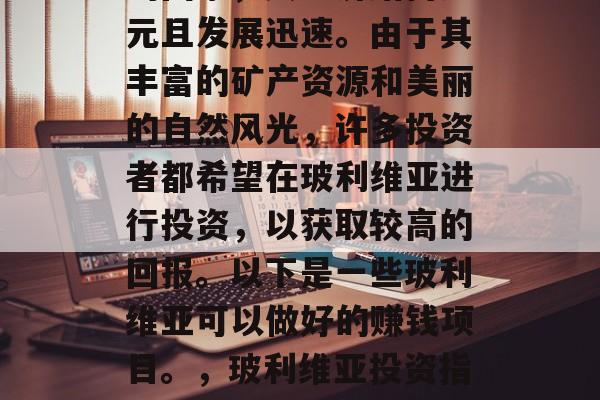 玻利维亚是一个南美洲的国家，其经济结构多元且发展迅速。由于其丰富的矿产资源和美丽的自然风光，许多投资者都希望在玻利维亚进行投资，以获取较高的回报。以下是一些玻利维亚可以做好的赚钱项目。，玻利维亚投资指南，矿物开采与旅游业的投资机会