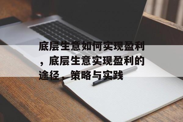 底层生意如何实现盈利,底层生意实现盈利的途径,策略与实践 底层生意如何实现盈利,底层生意实现盈利的途径,策略与实践