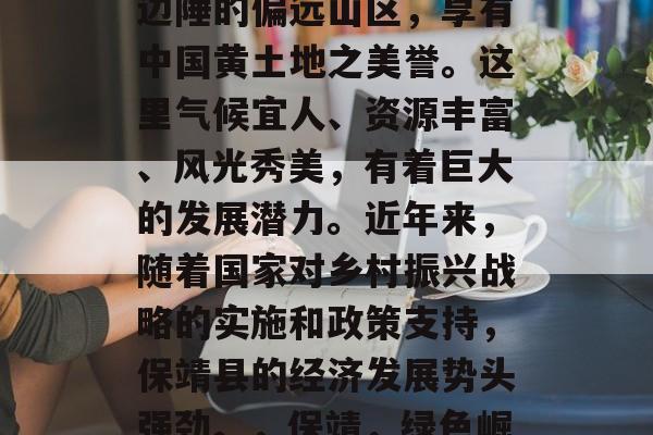 保靖县位于湖南省西部边陲的偏远山区，享有中国黄土地之美誉。这里气候宜人、资源丰富、风光秀美，有着巨大的发展潜力。近年来，随着国家对乡村振兴战略的实施和政策支持，保靖县的经济发展势头强劲。，保靖，绿色崛起与美丽乡村建设