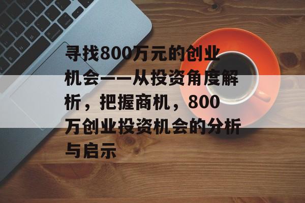 寻找800万元的创业机会——从投资角度解析，把握商机，800万创业投资机会的分析与启示