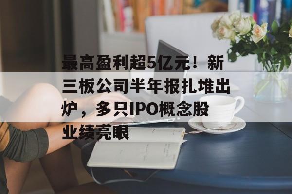 最高盈利超5亿元!新三板公司半年报扎堆出炉,多只IPO概念股业绩亮眼 最高盈利超5亿元!新三板公司半年报扎堆出炉,多只IPO概念股业绩亮眼