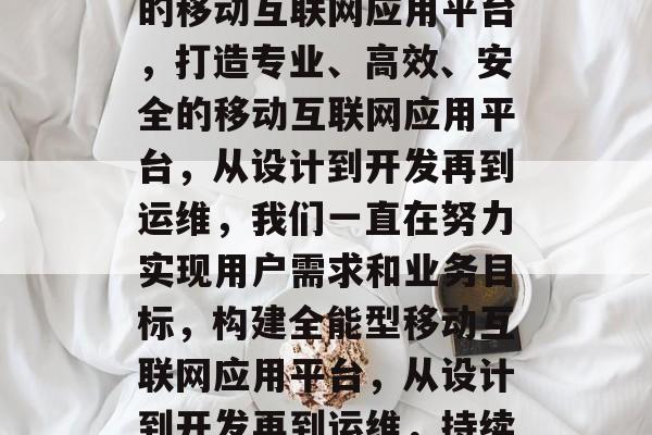 打造专业、高效、安全的移动互联网应用平台，打造专业、高效、安全的移动互联网应用平台，从设计到开发再到运维，我们一直在努力实现用户需求和业务目标，构建全能型移动互联网应用平台，从设计到开发再到运维，持续创新以满足用户需求