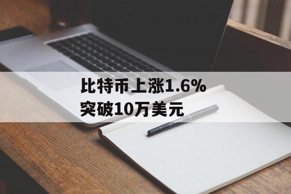 比特币上涨1.6% 突破10万美元