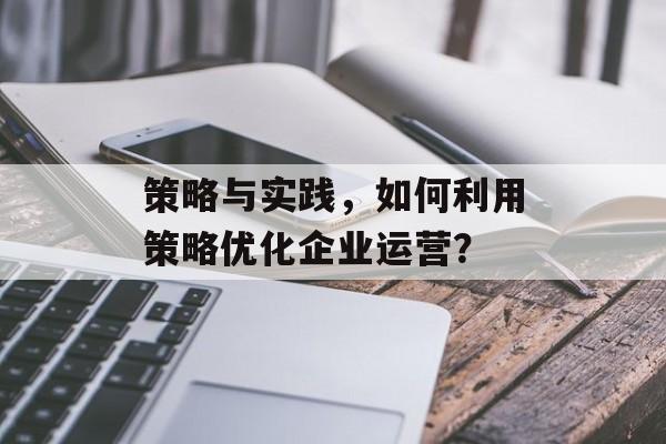 策略与实践，如何利用策略优化企业运营？