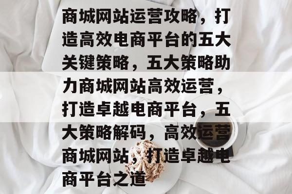 商城网站运营攻略，打造高效电商平台的五大关键策略，五大策略助力商城网站高效运营，打造卓越电商平台，五大策略解码，高效运营商城网站，打造卓越电商平台之道