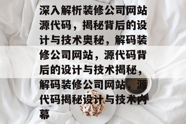 深入解析装修公司网站源代码，揭秘背后的设计与技术奥秘，解码装修公司网站，源代码背后的设计与技术揭秘，解码装修公司网站，源代码揭秘设计与技术内幕