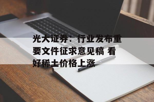 光大证券:行业发布重要文件征求意见稿 看好稀土价格上涨 光大证券:行业发布重要文件征求意见稿 看好稀土价格上涨
