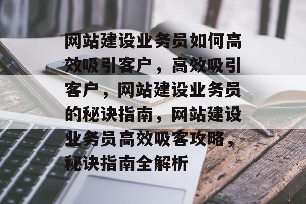 网站建设业务员如何高效吸引客户，高效吸引客户，网站建设业务员的秘诀指南，网站建设业务员高效吸客攻略，秘诀指南全解析