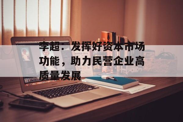 李超：发挥好资本市场功能，助力民营企业高质量发展