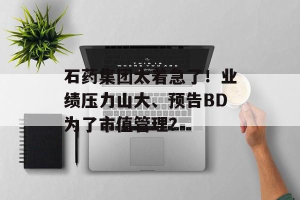 石药集团太着急了！业绩压力山大、预告BD为了市值管理？