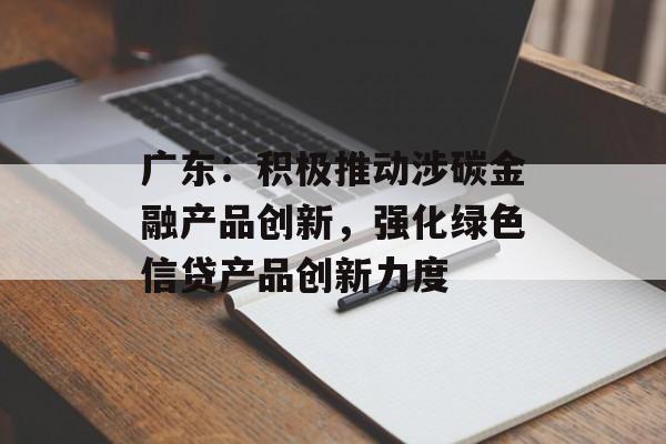 广东：积极推动涉碳金融产品创新，强化绿色信贷产品创新力度